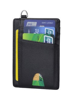 Buy Leather Mens Card Holder Black in Saudi Arabia