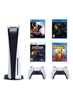 Buy PlayStation 5 Console With Extra Controller And 4 Games (Nioh 2, Spider-Man: Miles Morales, Death Stranding, Borderlands 3) in UAE