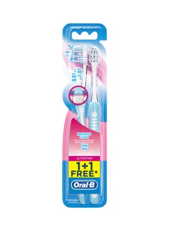 Buy Ultrathin Precision Clean Extra Soft Manual Toothbrush, Pack Of 2 Assorted in UAE
