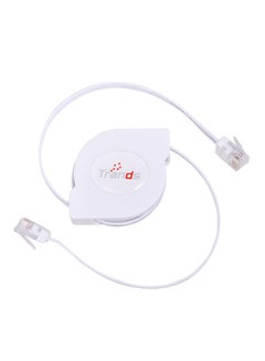 Buy High Speed Cat 6 Retractable Networking Cable White in UAE