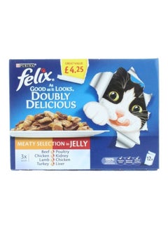 Buy As Good As It Looks Doubly Delicious Cat Food Mixed Jelly Brown 100grams in Saudi Arabia