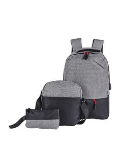 اشتري 3 Piece Multifunctional Bags Set Grey/Black في السعودية