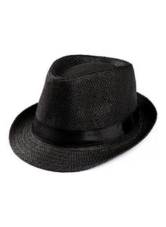 Buy Trilby Gangster Cap Beach Sun Straw Hat Band multicolour in UAE