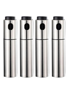 Buy 4 Pack Oil Sprayer 135ml Stainless Steel Vinegar Dispenser Refillable Spray Bottle for BBQ Roasting Grilling Kitchen Tools silver 18.50*9.00*9.00cm in Egypt