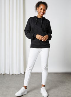 Buy Graphic Printed Long Sleeve Sweatshirt Black in UAE