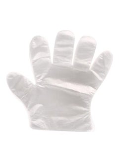 Buy 100-Piece Disposable Plastic Gloves Clear Large in Egypt