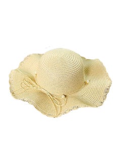 Buy Pearl Decor Sun Hat Beige in UAE