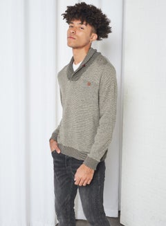 Buy Solid Design Long Sleeves Sweatshirt Grey As Sample in UAE
