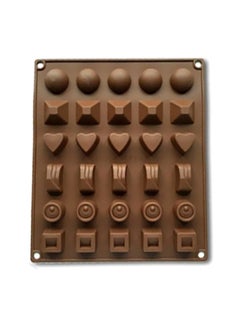 Buy Silicone Chocolate Mould Brown 27.5x23.5cm in UAE