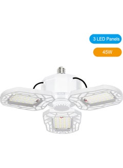 Buy LED deformation folding garage light E27 3 leaves 45W White 16.5*11.5*14.5cm in Saudi Arabia