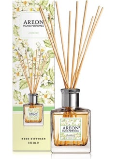 Buy Reed Diffuser With Incense Sticks Jasmine Beige 150ml in UAE