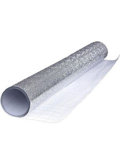 Buy Moisture Proof Anti Oil Aluminum Foil Paper Stickers for Kitchen Silver 300x60cm in Egypt