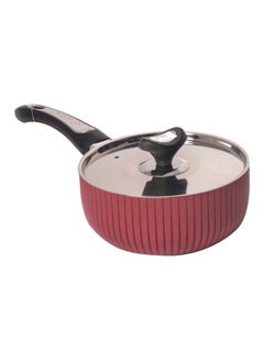 اشتري Non-Stick Sauce Pan Red/Silver/Black 18cm في السعودية