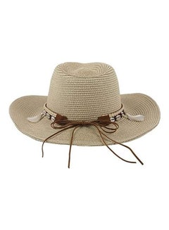 Buy Womens Beach Sun Straw Hat UV UPF50 Travel Foldable Brim Summer UV Hat multicolour in Saudi Arabia