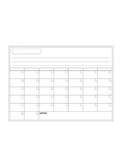 اشتري Magnetic Dry-Erase Calendar Board White في السعودية