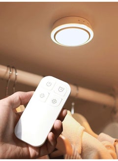 اشتري مصباح سقف LED مع جهاز تحكم عن بعد أصفر 8x2.5x8سم في الامارات