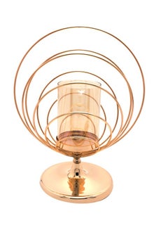 Buy Ramadan Lantern With Holder Gold 12x12x50cm in Saudi Arabia