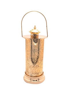 Buy Ramadan Lantern With Holder Gold 15x15x50cm in Saudi Arabia