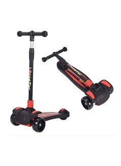 Buy 3 Wheels Big Pedal Foldable Kid's Scooter With Music 63 x 30 x 70cm in Saudi Arabia