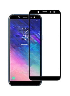 Buy Tempered Glass Screen Protector For Samsung A6 Plus (2018) Black/Clear in UAE