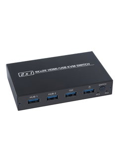 Buy Aimos Am-Kvm 201cl 2-In-1 HDMI/USB Kvm Switch Support Hd 2k*4k 2 Hosts Share 1 Monitor/Keyboard& Mouse Set Black in Saudi Arabia