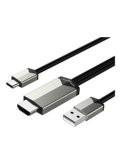 Buy Mirascreen Tc02 Type C To Hd Video Cable Usb C To Hdtv Silver  &  Black in UAE