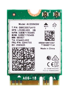 Buy Wireless Dual Band Adapter 2400mbps Wifi 6 Ax200 Ngff M.2 Bluetooth 5.1, Card Ax200ngw Wifi6 2.4g/5ghz 802.11ac/Ax Green in Saudi Arabia