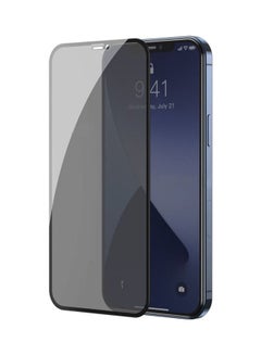 Buy 5D Privacy Nano Full Screen Protector For iPhone 12 Pro Max Anti Spy Black in UAE