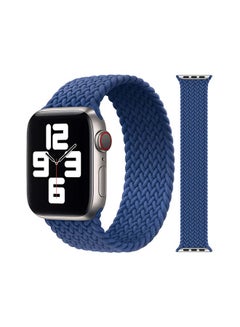 اشتري Replacement Nylon Braided Apple Watch Band for 45/44/42 mm Small أزرق في السعودية