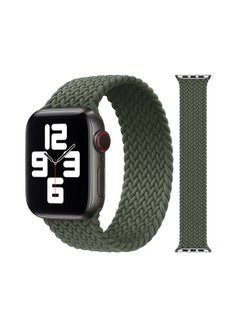 Buy Replacement Nylon Braided Apple Watch Band for 45/44/42 mm Small Green in Egypt