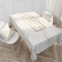 Buy 1-Piece Simple Style Printed Waterproof And Anti-Fouling Table Cloth White 40x70cm in Saudi Arabia