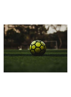 Buy Football Printed Self-Adhesive Wall Sticker Green/Black/Brown 60x45cm in Egypt