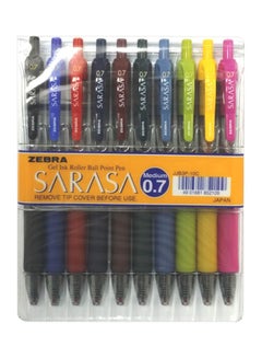 Buy Pack Of 10 Sarasa Ball Point Pen Multicolour in Saudi Arabia