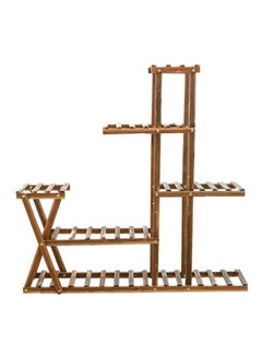 Buy Multi-Layer Plant Stand Shelves Brown 95x25x95cm in Saudi Arabia