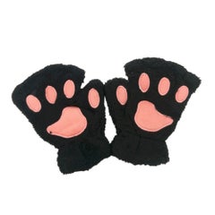 Buy Women Super Lovely Bear Plush Cat Paw Gloves 22cm in UAE