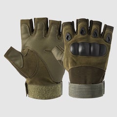 Buy Hard Knuckle Anti-Slip Adjustable Half Finger Sports Gloves 17cm in UAE