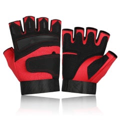 Buy Anti-Slip Adjustable Half Finger Sports Gloves For Fitness 15cm in UAE