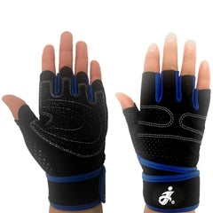 Buy Weightlifting Workout Gloves with Wrist Wraps 20cm in UAE