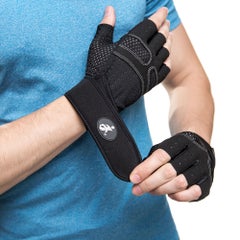 Buy Weightlifting Workout Gloves with Wrist Wraps in UAE
