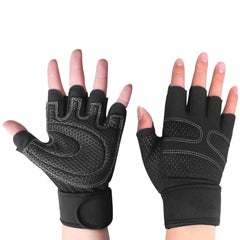 Buy Weightlifting Workout Gloves with Wrist Wraps 20cm in UAE