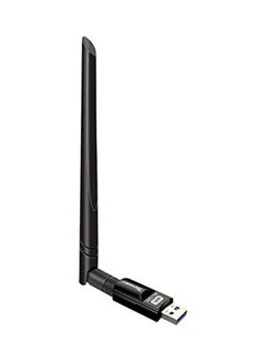اشتري محول شبكة واي فاي لاسلكي بمنفذ USB بسرعة 1200 ميجابت في الثانية أسود في الامارات