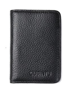 Buy Mini Wallet Zipper Top Multi Functional Leather Coin Bag Black in UAE