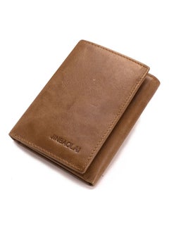 Buy Leather Wallet Light Coffee in Saudi Arabia