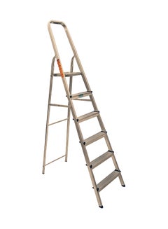 Buy 6-Step Aluminium Platform Ladder Silver 195x48x11cm in UAE