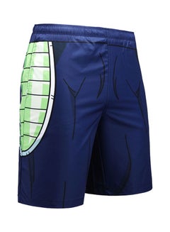 Buy Printed Beach Shorts Blue in Saudi Arabia