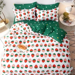 Buy 4-Pieces Fashion Design Bedding Set Polyester Multicolour 180x220cm in Saudi Arabia