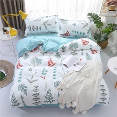 Buy 4-Pieces Modern Home Fresh Style Bedding Set Polyester Multicolour 180x220cm in Saudi Arabia