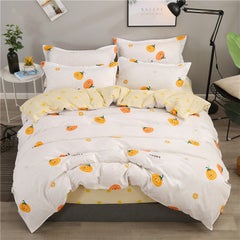 Buy 4-Pieces Modern Home Fresh Style Bedding Set Polyester Multicolour 180x220cm in Saudi Arabia