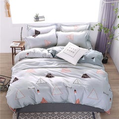 Buy 4-Pieces Modern Home Fresh Style Bedding Set Polyester Multicolour 180x220cm in Saudi Arabia