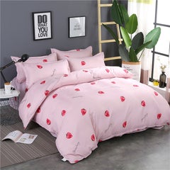 Buy 4-Pieces Modern Home Fresh Style Bedding Set Polyester Multicolour 180x220cm in Saudi Arabia